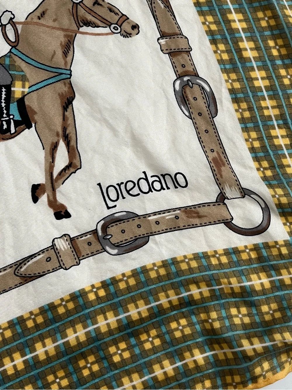 Loredano Equestrian silk scarf